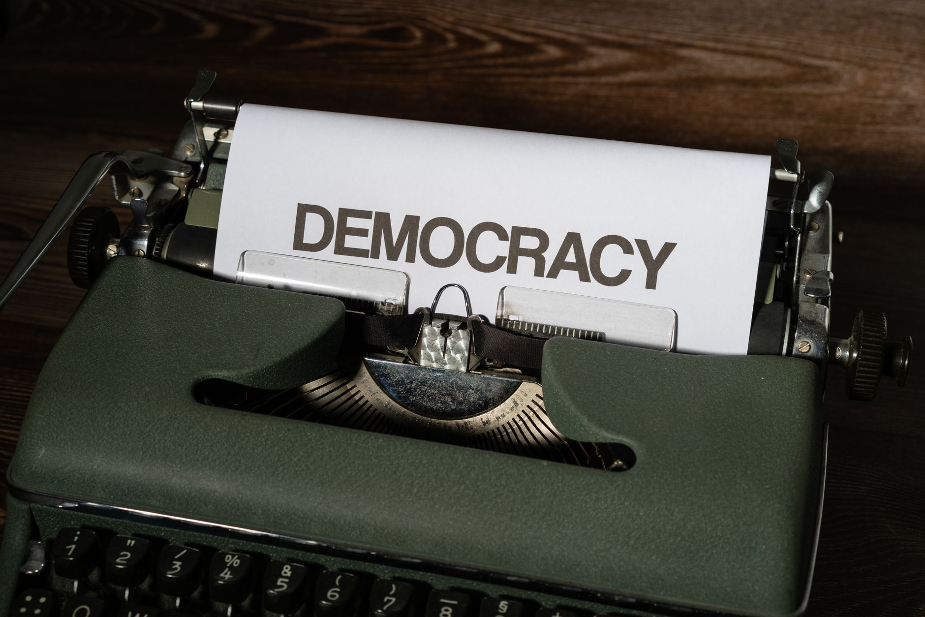 white paper in a typewriter